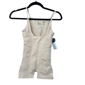 Empetua  Open Bust Boyshort Cream Bodysuit